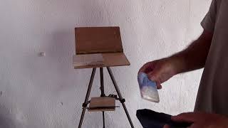 Watercolor plein air easel - a simple solution for a lightweight easel.
