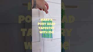 Make a pony bead tapestry with me 🩵💚 #ponybeads #tapestry #crafts