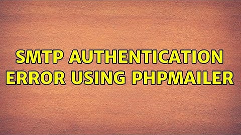 SMTP authentication error using PHPMailer