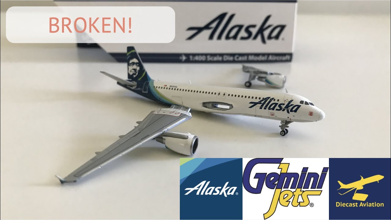 Broken Gemini Jets Alaska A320 1/400 Review