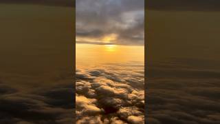 Clouds view from plane | wait for sun rays to emerge from the clouds ❤️🌞