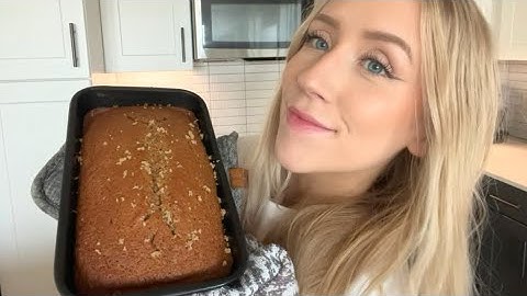Baking + trying Trader Joe’s Seasonal Pumpkin Bread!!