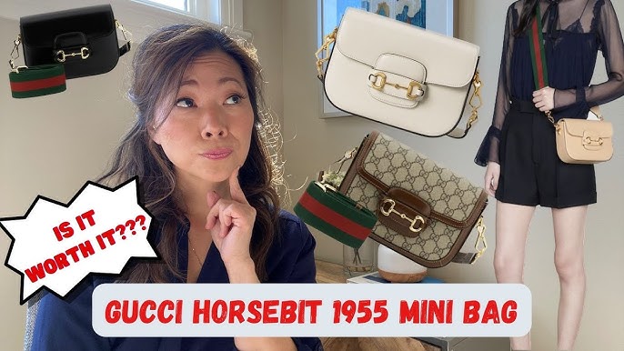 GUCCI HORSEBIT 1955 MINI BAG: REVEAL AND FIRST IMPRESSION! Modeling shots,  what fits, bag review! 