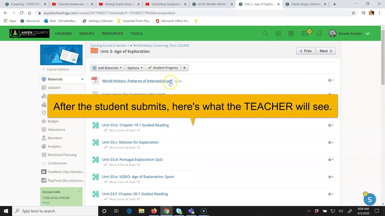 STUDENTS- How To Submit Assignments in Schoology - YouTube