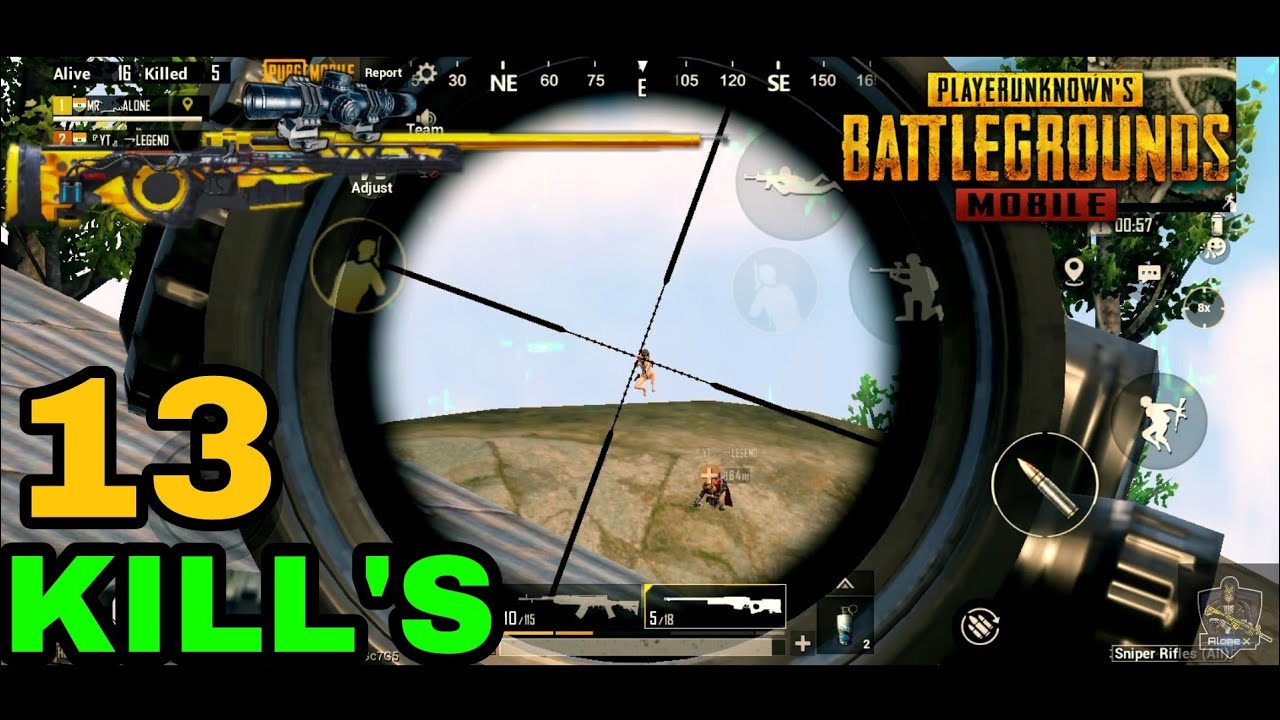 PUBG MOBILE || SNIPER MONTAGE || AWM 13 KILL'S😍😍