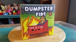 This is Fine Dumpster Fire 100%Soft Entertainment Earth Exclusive Designer Vinyl Figure Opening
