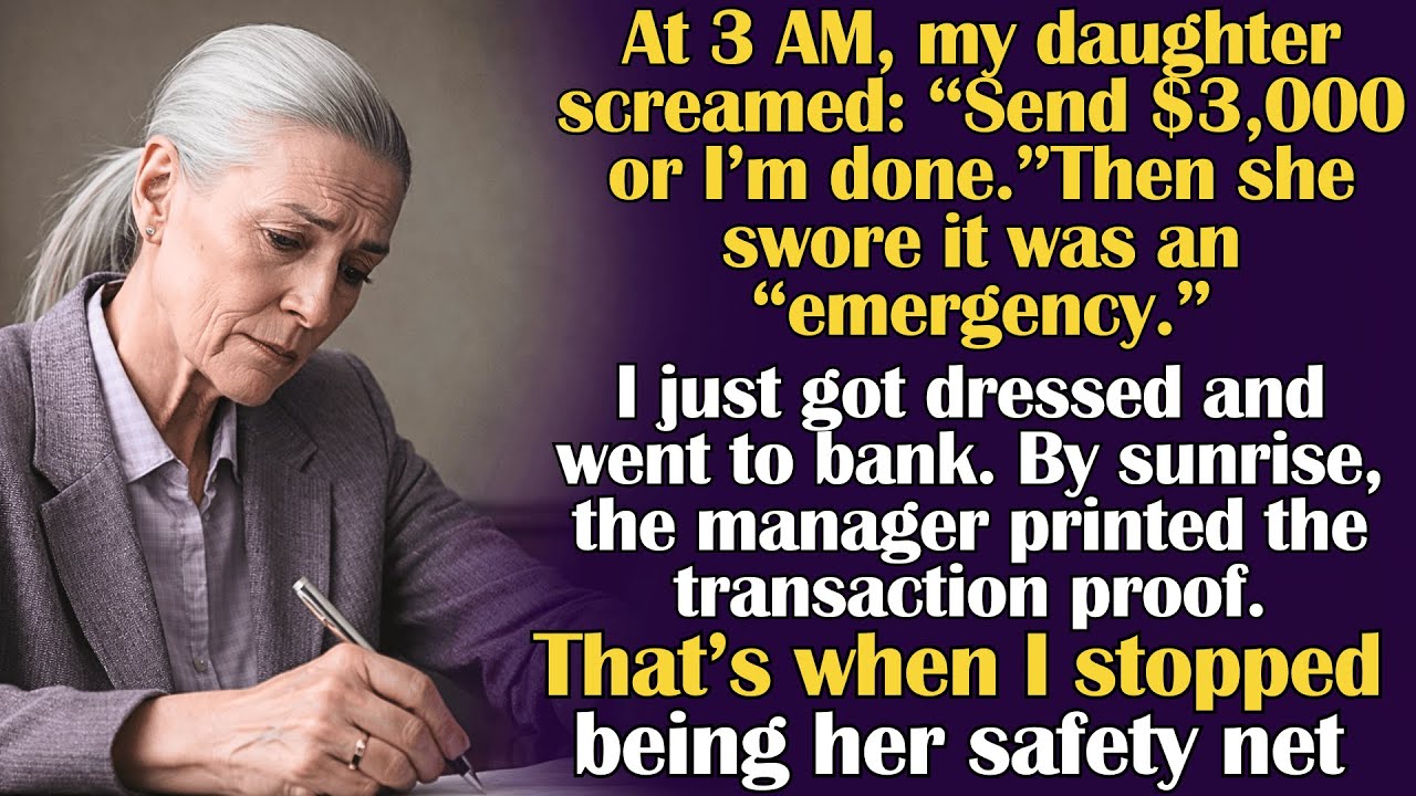 My Daughter Screamed At 3 AM, “Send $3,000 Or I’m Done”—By Sunrise, The Bank Printed Proof