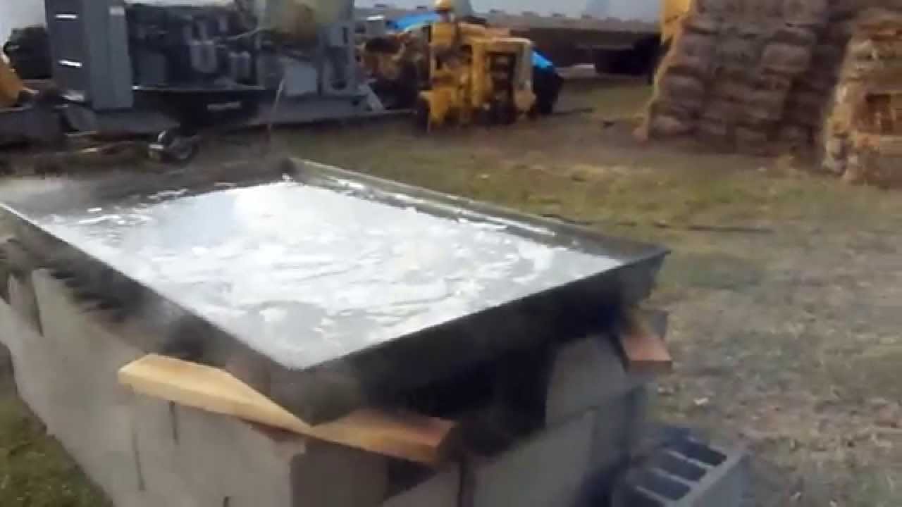 Boling Maple Sap On My Homemade Maple Syrup Evaporator - YouTube - Boling Maple Sap On My Homemade Maple Syrup Evaporator - YouTube