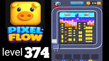 Pixelflow level 374 Guide Walkthrough Solution