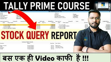 Tally Prime - Stock Report in Tally Prime | Stock Inventory #tallyprime