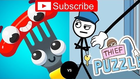 Fork N Sausage vs Thief Puzzle – Funny Gameplay & Satisfying Challenges!