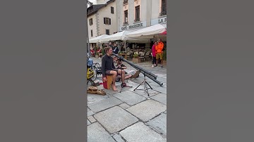 Didgeridoo Street Performers in the Chamonix Village - Summer 2022