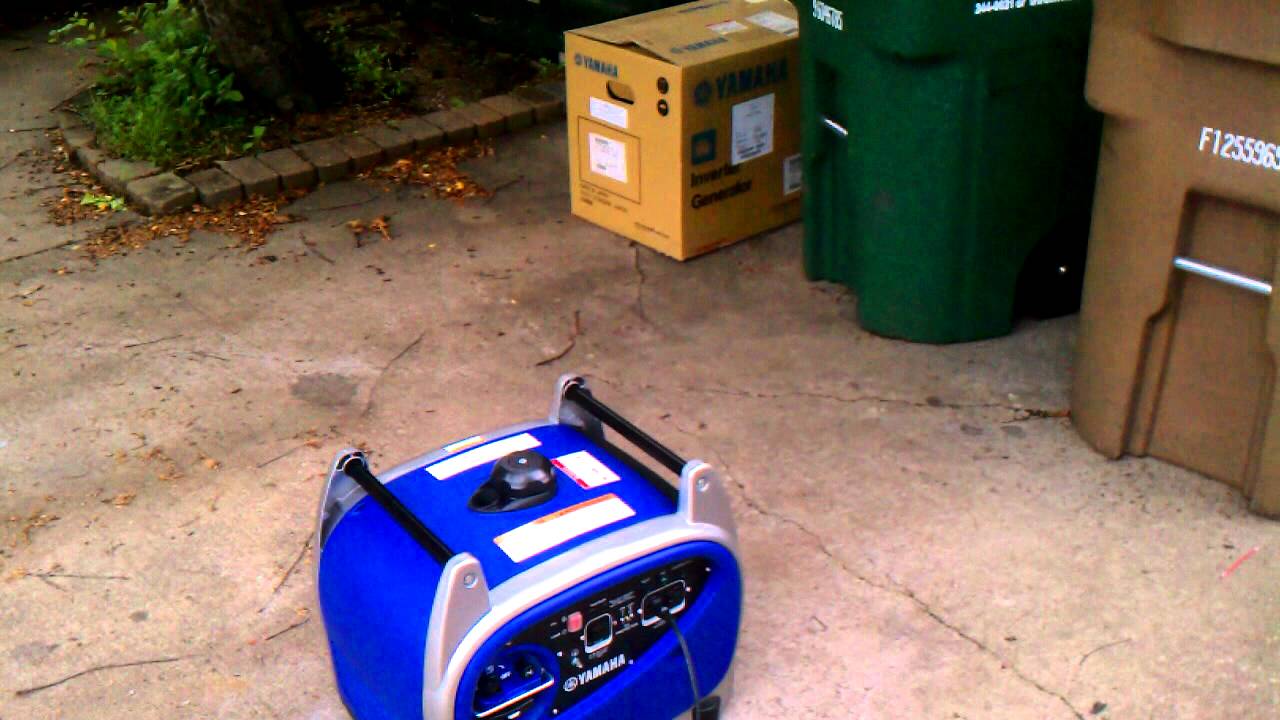 Yamaha EF2400iS running 12 amp/1500 watt heater