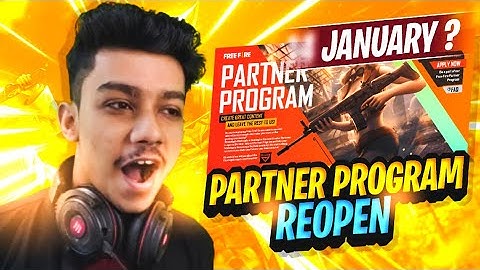 Free Fire Partner Program Reopen Fully Explained