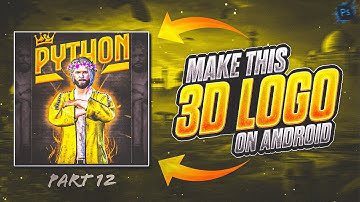 🔴PART 12 | HOW TO MAKE PUBG/BGMI 3D LOGO ON ANDROID | 3D LOGO TUTORIAL IN  PSCC | @TECHNICAL HUB |