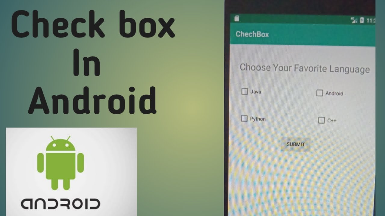Lec.12 Checkbox in Android for begineers | Study With Engineers - YouTube