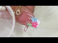 💕Francés En Uñas Con Flores De Colores😍💅 #diseñosenuñas #uñasfaciles #uñaslindas #frances