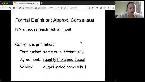 8-1.  Consensus:  Crash + Asynchronous + Approximate consensus + Proof