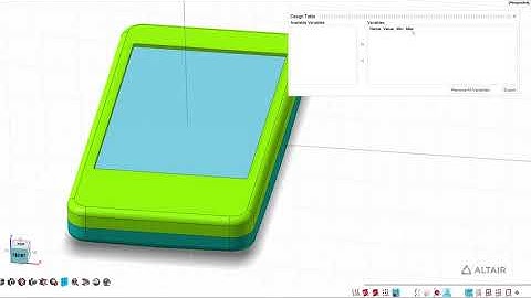 Altair Inspire™ Studio - Design Tables