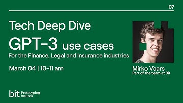 GPT-3 Tech Deep Dive With Live Demo