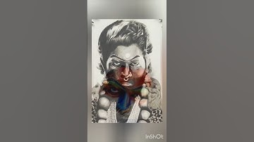 Allu arjun as pushpa raj drawing 🔥 #shorts #art #pushpa #pushpa2 #alluarjun #pushparaj #painting