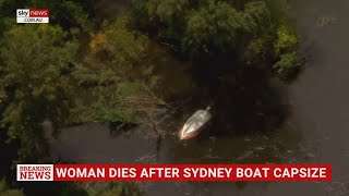 Woman dies after boat capsizes in Sydney's west