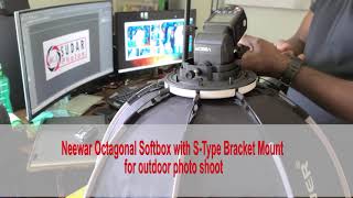 Neewer 26 inches Octagonal Softbox with S-Type Bracket Mount for outdoor photo shoot