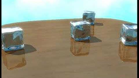 ice cubes in blender