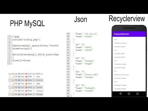 Android Studio | PHP MySQL database JSON data show in android RecyclerView | Rest API