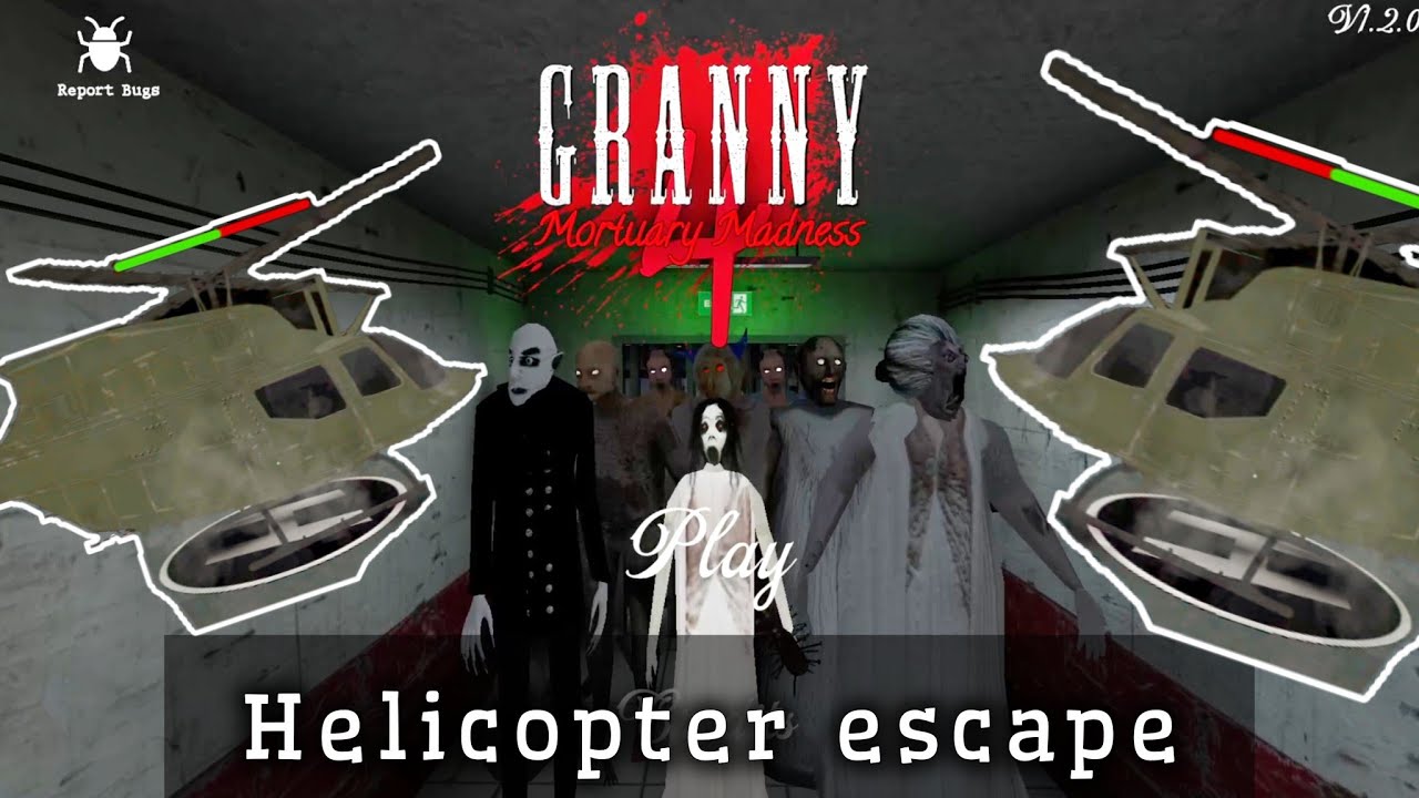 Granny 4 Mortuary Madness helicopter escape ending 🚁