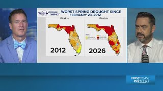 Discussing the elevated fire risk on the First Coast and a cold snap on the way