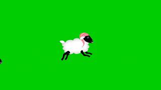Counting Sheep Jumping On Green Screen Chroma Key 4K