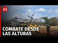 Sedena envía helicóptero a Oaxaca para combatir incendio forestal