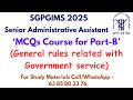"SGPGI Senior Administrative Assistant | MCQs course & Best Study Materials 2025"