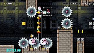 Super Mario Maker - Euro Blind Race #94: I Hate Naming Levels #Race
December 15, 2018 (og clear date unknown, re-cleared on March 23, 2022)
https://supermariomakerbookmark.nintendo.net/courses/3D72-0000-03CB-ACBE
Level Maker: WutFace
Clear time: 4 hrs 14 mins / 1 hr 2 mins
Basically all the time spent on section one was at the Cp1 nai, the thwomp and bomb tricks. Now you will notice that the sequence also included the 1 up trick that I usually find jank. I never got the early re-claim jank here dont know if there is a reason for that but that made me happy.
Section two, I remembered that in the original run I struggled at the mole on the track. Keeping enough forward momentum to throw the shell and land on it afterwards. Zero pipe nais this time.
Section 3, the latter part was the killer. Kept missing the pow on the shell throw and many many nais on the shelldrop into the yattenai. I would miss the spin grab with the spiny shell. In the OG clear, I had I believe 3 yattenais on the final spin drop, and on this run, I had zero!
Fun level by WutFace or insert other face names. Super Mario Maker - Euro Blind Race #94: I Hate Naming Levels #Race