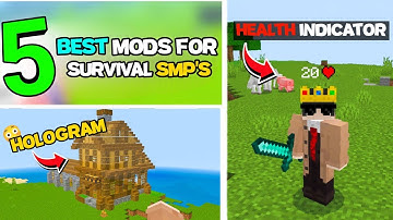 Top 5 smp mods Every minecraft pe plays should use || Smp mods