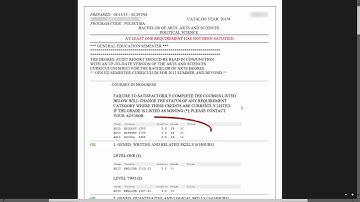 Running a degree audit