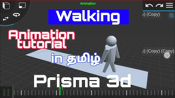 How to make a walking animation in tamil in prisma 3d |  walking animation |SIDDU TAMZHAN