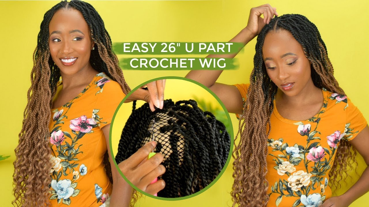 EASY 26" CROCHET BRAID WIG in Less than 3 hours! UPART Install with