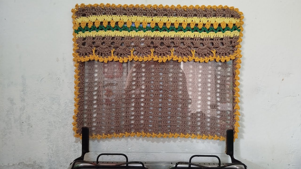 Capa para fogão em crochê tulipas singelas🌷4,5 e 6 bocas fácil rápida e econômica passo a passo