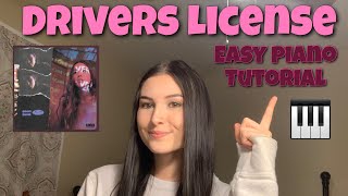 Drivers License -Olivia Rodrigo. Easy And Slow Piano Tutorial