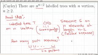 Video_49: Number of Labelled  Trees on n Vertices Part 1