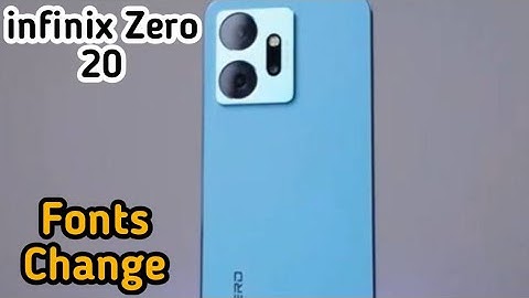 Font Setting In Infinix Zero 20, Font Size Change In Infinix Zero 20, How To Change Font Style In