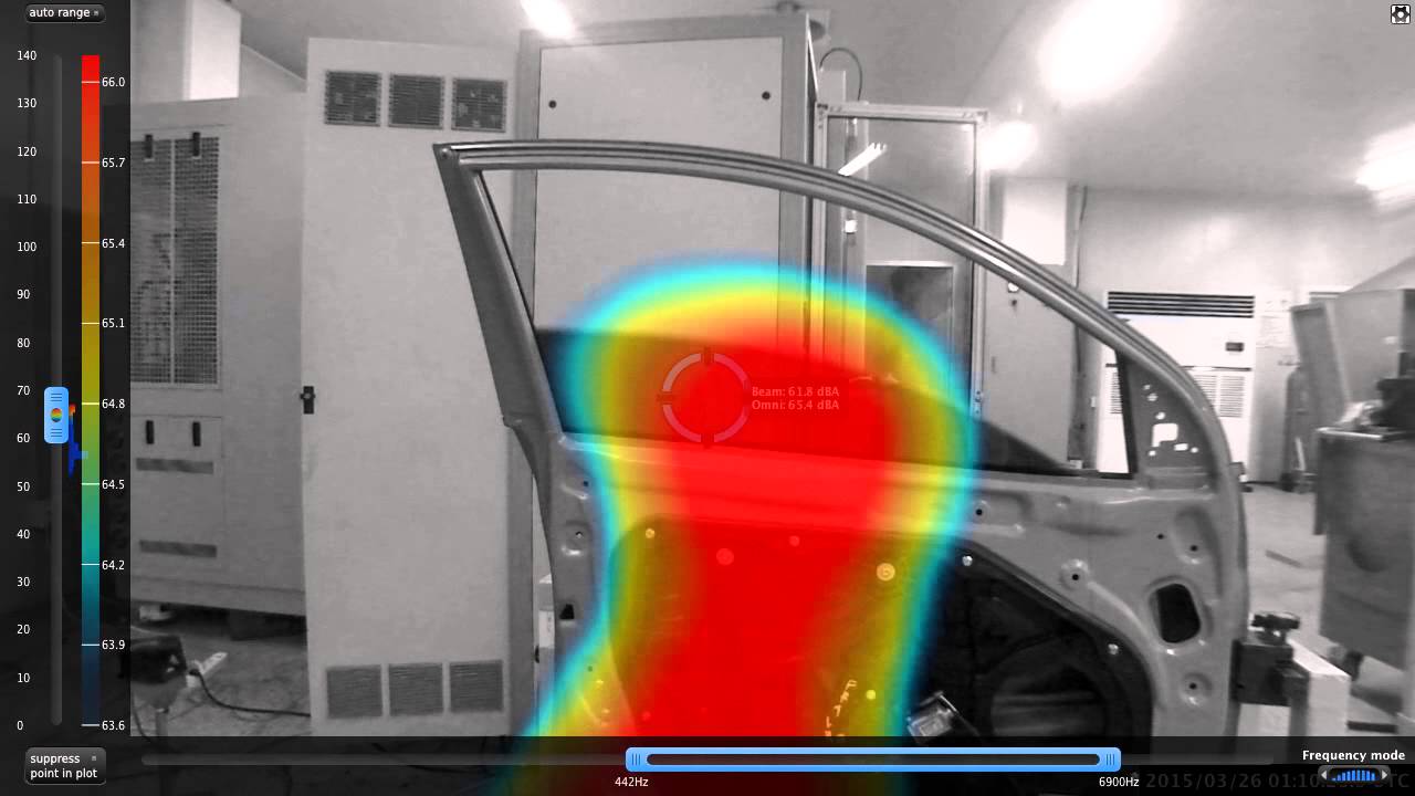 Nor848A acoustic camera car door window squeak noise YouTube