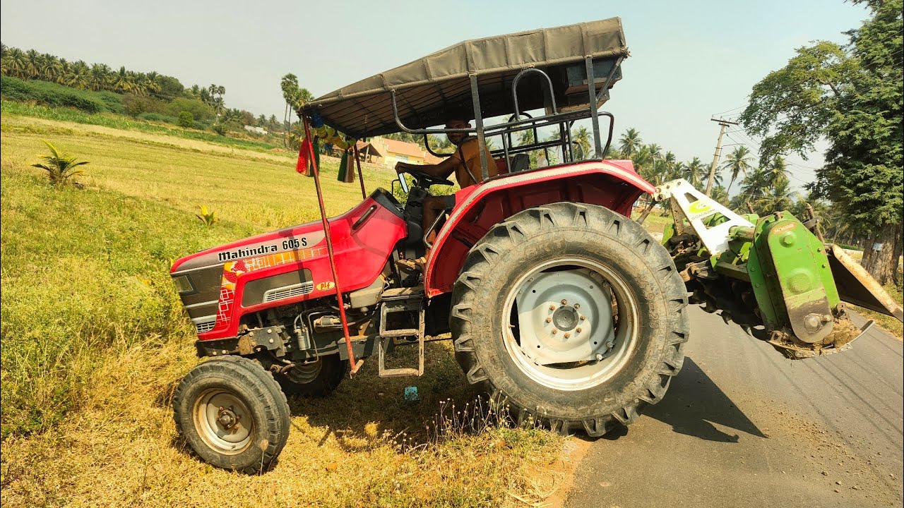Arjun Sound System Mahindra Arjun novo 605 di tractor goes to Rotavator performance in ...