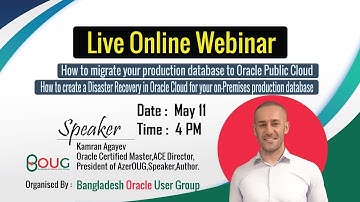 Online live Webinar | Kamran Agayev | BOUG | Oracle