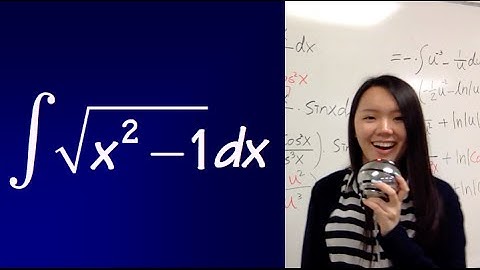 a hard integral of sqrt(x^2-1), trig substitution, calculus 2 tutorial