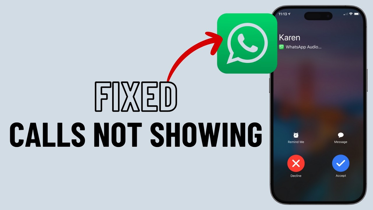 [FIXED] WhatsApp Calls Not Showing on Screen on iPhone - YouTube