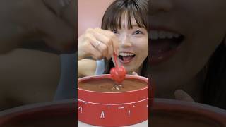 【ASMR】韓国で話題のハートティラミス買って食べてみたら、上パリパリチョコの超ハイレベルティラミスだった。
