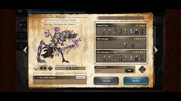 Octopath COTC GEP Jafford the Cursed Monk EX3 in 7T
